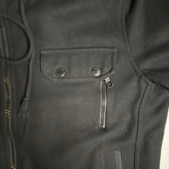 American Rag CIE Mens XL Hooded Wool Blend Coat Jacket Bomber Style Military - Picture 11 of 12